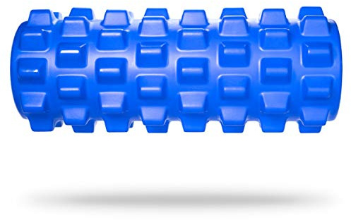 GymBeam Foam Roller M-Roll Blu, Rullo da Pilates in Gommapiuma 3D per Massaggio e Rilassamento Muscolare, Migliora la Mobilità e il Movimento Muscolare, Aiuta la Circolazione