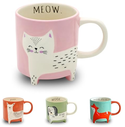 Winkee - Cute Animal tazas de café I La dulce taza de café y taza de té en grande I XXL Taza de aprox. 450 ml I Bonita taza de café