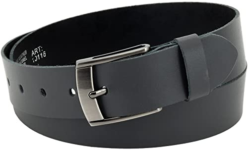 Vascavi Ledergürtel, 4 cm breit, Echtes Leder, Unisex Gürtel für Damen und Herren, MADE IN GERMANY, AM531-SL