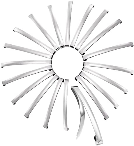 20 Stück französische Haarspangen, silberfarben, Mini-Clips, Metallgriffe, faltenfrei