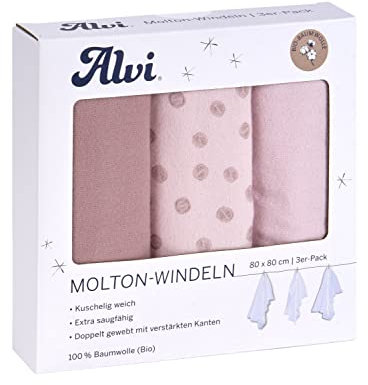 Multi-Pack Mulltuch Molton-Windeln Colour - Farbe: Little Piglet - Größe: 80X80Cm