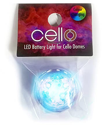 Cello Submersible LED Light - Battery Operated, Waterproof, and Versatile LED Battery Tea Lights. 1 X Flameless Button LED Tea Light Ideal for Porcelain tealight Holder Domes. (Multicoloured)