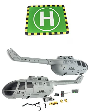 Zeyoking Originalteile für C186 BO105 RC Hubschrauber Grau Karosserie Shell Kit Landeplatz Ersatzteile
