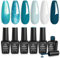 Beetles Gel Polish 6 Colors Glitter Jelly Pearl Gel Polish Mermaid Treasures Prussian Sexy Blue Glitter Gel Polish Nail Art Design Soak off Led Nail Lamp Fall Nails