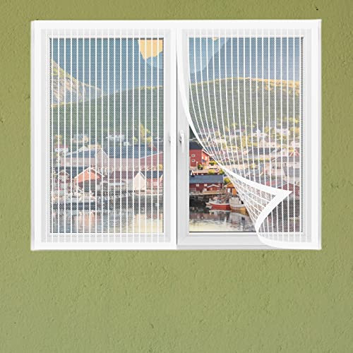 Fliegengitter für Dachfenster 295 x 240 cm Fliegengitter Insektennetz verhindern das Eindringen von Insekten für Dachfenster mit Reißverschluss, Weiß