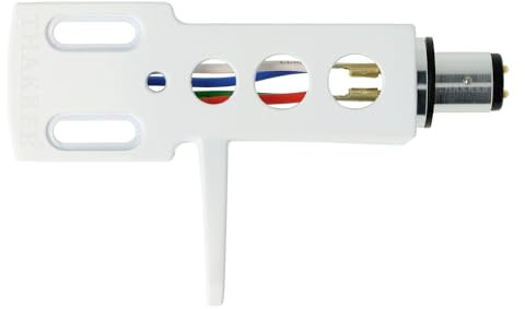 THAKKER HS-10 - Cáscara de Cabeza de Aluminio - Blanco | Conexión de Bayoneta SME | Incluido Cables de Cabezal | Aluminium Headshell