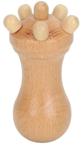 Holz Massage Werkzeug, Hölzerne Gesichtsmassagegerät Roller, Multi Funktions Gesichtsmassagegerät, Hilft Muskelverspannungen zu lösen, Holz Roller Massagegerät Werkzeug(3#)