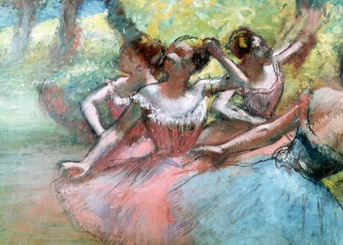 Ravensburger - Puzzle Arte 1000 Pezzi Degas: Four Ballerinas On The Stage | Puzzle Per Adulti | Per Tutta La Famiglia | Con Una Misura Di 70x50 Cm | Regalo Adulti | Regali Natale