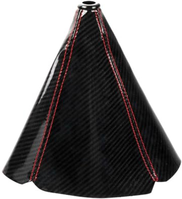 JNNJ Universal Schaltknauf Zubehör, Automotive Schalthebel Lederabdeckung, Langlebige Leder Schalthebelmanschette Schaltknaufabdeckung, Für Fahrzeuge(Karbon Schwarz)