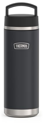 THERMOS ICON Thermosflasche 0,71 l, 18 h heiß, graphite mat | 24 h kalt, auslaufsicher, Edelstahl-Isolierflasche, spülmaschinenfest, Trinkflasche mit große Öffnung, dunkelgrau