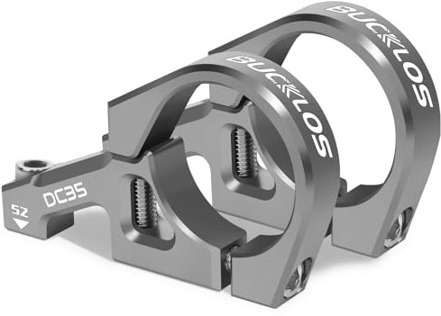 BUCKLOS Direct Mount Mountain Bike Stem 31.8mm 35mm Bar Clamp for Dual Crown Forks, 2 Pieces Lightweight Split Design MTB Stem for Downhill, All Mountain, Enduro, Freeride