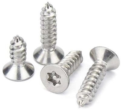 Aqxyhjk 5/50 Stück M2 M2,3 M2,6 M3 M4-M6 304 Edelstahl Sechslappen Torx Flachsenkkopf mit Stiftsicherheit selbstschneidende Holzschraube(16mm)