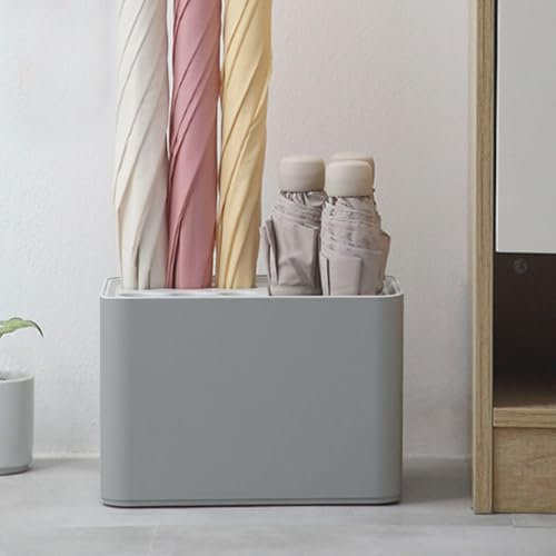 ErZhuiZi Regenschirmständer Groß Weiß Schirmständer Schwarz Eckig Regenschirm Aufbewahrung Wand,Grey