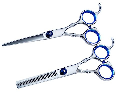 DRESSOOS Forbici Da Taglio Per Da 6 Pollici Set Di Forbici Da Parrucchiere Forbici Con Denti E Forbici Dritte Set Di Strumenti Per Per Salone Famiglia Animali Domestici O Uso Domestico