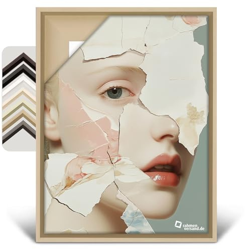 Rahmenversand® Schattenfugenrahmen in verschiedenen Farben (30x40cm Innenmaß + 1,4cm Fuge) - Rahmen für Leinwand aus Holz - Handgefertigte Leerrahmen - Bilderrahmen für Leinwände