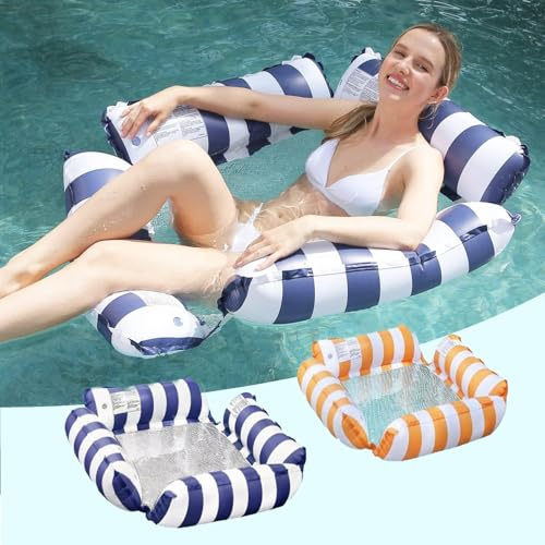 Lot de 2 hamacs à Eau, Tapis de Natation, Matelas de Piscine, Matelas à Eau, Matelas à Eau, lit à Eau de Couleur vive, Convient Mieux pour Les activités de Piscine