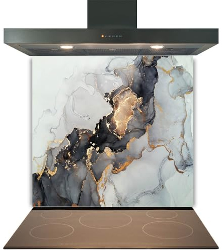 Colour2Glass Printed Toughened Glass Splashback for Kitchen, Tempered Heat-Resistant Glass Splashbacks with Polished Edges for Cooker and Hob Backsplash (Design 2047, 60 x 70cm)