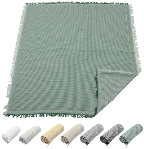 CAPASTEC Picknickdecke, Outdoor-Decke, Strandtuch-Decke, 30% Baumwolle 70% Polyester Stranddecke, Picknick Camping Notwendigkeiten, 180x180cm, Grün