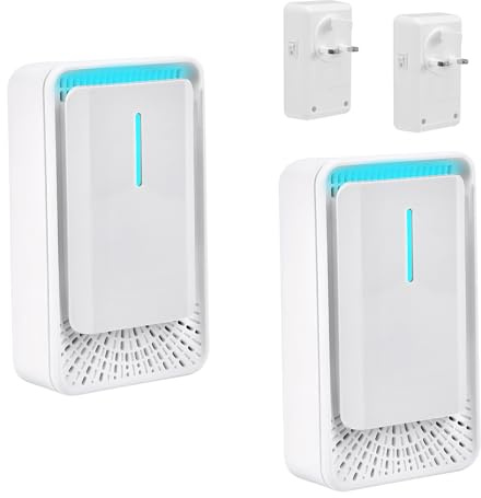 Plug in Air Purifier for Bedroom,2 Pack Negative Ion Air Purifier, Portable Quiet Ioniser for Smokers, Reduces Odours from Pets/Toilet/Dust/Office/Home/Room