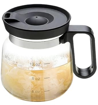Thermobecher – Glasbecher | Kaffeekanne | 473 ml Glasbecher mit Griff und Deckel | hitzebeständiger tragbarer Trinkbecher für Tee, Latte, Getränke, Auto, Zuhause, Büro, Schreibtisch, Küche, Reisen