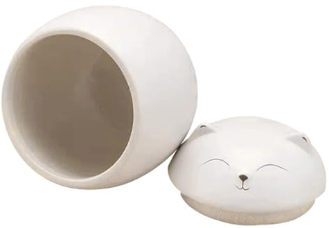 Genérico Urnas para Perros - Urnas Decorativas para Cenizas de Mascotas - Caja Conmemorativa para Estante Chimenea con Recuerdo de Pelo y Huella Pata en Yeso