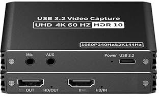Carte de capture vidéo USB 3.2 4K60 ips, enregistrement de jeu 2K120 ips, streaming en direct Compatibilité étendue(For PS5 Xbox Game)