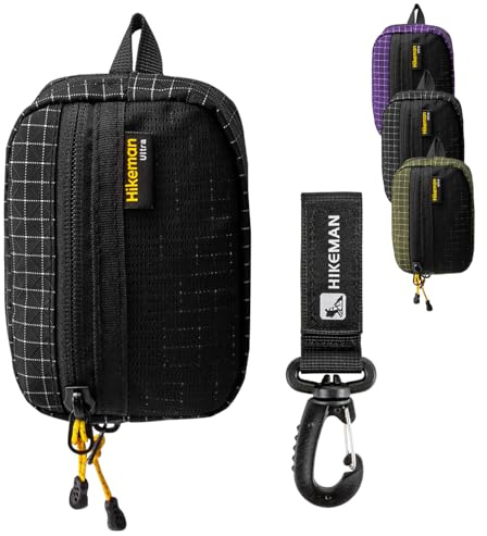 HIKEMAN EDC Multi-Purpose Pouch, Utility Tool Bag for Men, Lightweight Small Tactical Pocket, Portable Nylon Molle Compatible Military Utility Pouch for Everyday Carry, Outdoor Camping (Black)