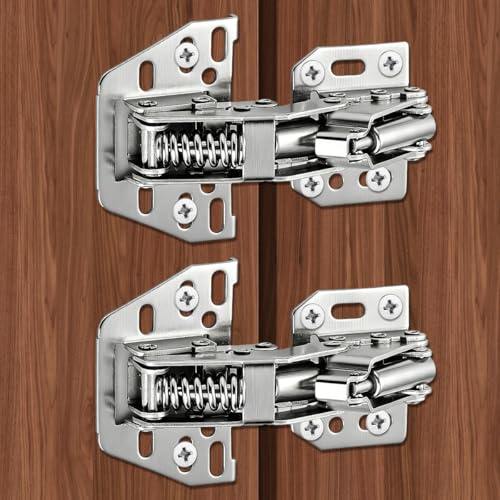 2 Piezas Bisagra Puertas Madera de Cierre Suave con Tornillos, 87mm