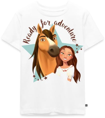 Spreadshirt Spirit Et Lucky Ready for Adventure T Shirt Enfant Premium | Cadeau Cheval Équitation