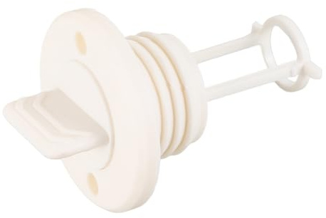 SHOWERORO Lenzstopfen für Kajak und Kanu, 27mm Bootsablaufventil aus Kunststoff, weiß, robust und verschleißfest, passend für Heck und Rumpfabflüsse bei Wassersport, 1 Stück