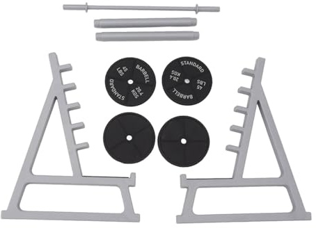 Squat Rack Pennhållare |Unik träningsdesign för att organisera pennor/borstar |Mini tyngdlyftbordsorganisator för hem/kontor/skola |9 ABS-delar Löstagbart stativ