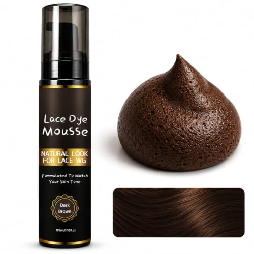 Brown Lace Tint Mousse for Wigs & Hair Extensions, Lace Tint Spray for Wigs