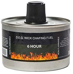 We Can Source It Ltd - Set of 1 Chafing Fuel Cans - 4 Hour Burn, Non-Flammable Liquid Wick Fuel - Safe, Re-Lightable, Cool-Touch Cans for Bain Maries, Chafing Dishes, Buffets & Catering Events