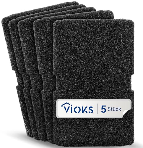 VIOKS 5x Schwammfilter Trockner Filter Ersatz für Beko Blomberg ElektraBregenz Grundig 2964840100 Smeg 782372152 Ersatzfilter fuer Trockner - Schaumstofffilter 240x155x11mm für Wäschetrockner