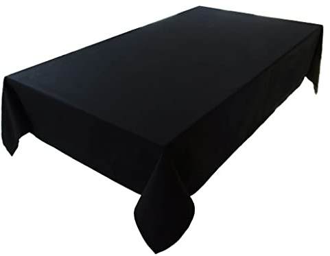 Högkvalitativ bordsduk bordslinne av 100% bomullssamling, koncept, valbar färg och storlek (bordsduk – 150 x 350 cm, svart)