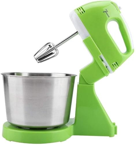 2 In 1 Impastatrice Planetaria Sbattitore Elettrico 150W 2L 7 Velocità Regolabile Frusta Con Ciotola, 2 Battitori, 2 Ganci Per Impastare, Per Cottura In Forno Torta All'uovo Crema ( Color : Green )
