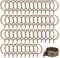 JOIKIT 100 anillos de cortina de latón, 38 mm de diámetro interno para cortinas deslizantes
