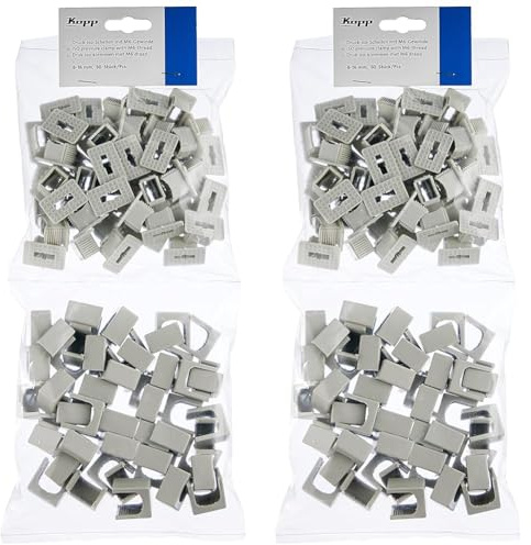 Kopp 343404099 Druck-Iso-Schellen 6-16 mm, 1-Fach, mit M-6-Gewinde, 50 Stück, grau (Packung mit 2)