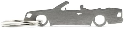 Silhouette Métal Clé de Voiture Carshape Porte-clés Pendentif Accessoire Acier Inoxydable Mercedes W124 Cabriolet Classe E Oldtimer Cabriolet