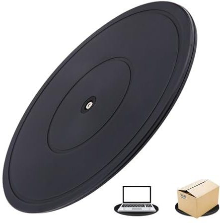 WORDFUN 30cm Diametro Piatto Girevole, Rotating Swivel Steel Ball Bearings Stand, Lazy Susan Giradischi, Base Girevole Multiuso, Piatto Rotante per TV, PC Computer Monitor Stand Bonsai Piante