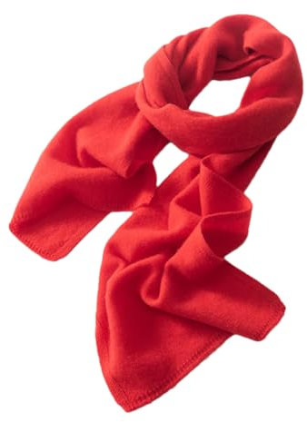 Bciopll Kaschmir-Schal für Damen und Herren, einfarbig, Kaschmir-Schal, rot, One size