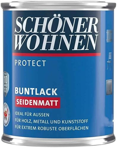 Schöner Wohnen Protect Buntlack Seidenmatt 0,75 L Farbwahl, Farbe:7593 Erdbraun