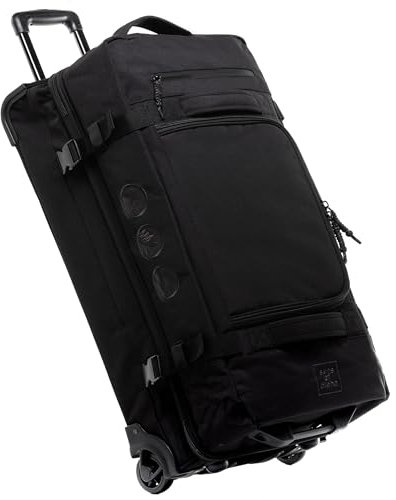 XXL Reisetasche mit 2 Rollen Kane Rollkoffer 80 cm Koffer Sporttasche Reise-Trolley recyceltes Meeresplastik 140L, schwarz