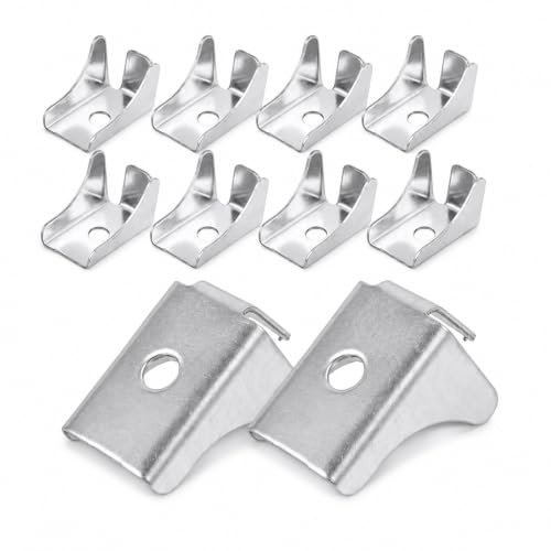HOMSFOU 10 Stück Fachbodenträger aus Stahl für Aktenschränke und Vitrinen | Metal Clips Robuste Regalstützen Für Aktenschrank Und Vitrinen Einfach Zu Installierende Regalträger Für Küchen Und Büros