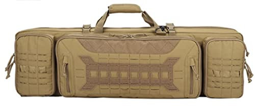 ANSNOW Lange Doppel-Gewehrtasche – 93 Cm, Taktischer, Schwerer, Rutschfester Doppel-Gewehrkoffer, Waffentasche, Weicher Gewehrkoffer, Abschließbarer Angelruten-Taschen-Rucksack Für Die Aufbewahrung