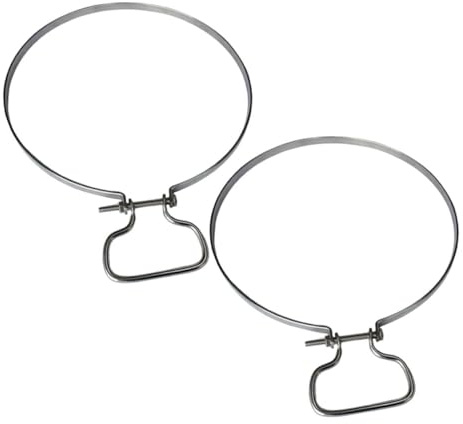 PRETYZOOM 2pcs Wooden Cutting Board Clamp Food Cutting Board Ring Board Hoop Ring Kitchen Board Hoop Cooking Board Hoop Board Hoop Fixing Cutting Boards Band Stainless Steel Silver