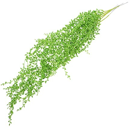 Zerodeko 6pcs Simulated Green Plants Artificial Hanging Plant for Living Decor Indoor Fake Hanging Wall Vine Trailing for Home Office
