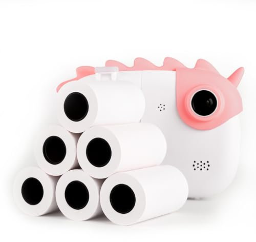 GrueGard Thermopapier für Kinder Sofortbildkameras, 6 Rollen Weiße Kinderkamera Nachfülldruckpapier Thermorollen Drucker Papier, Kids Camera Printer Thermal Paper (57 * 30mm)