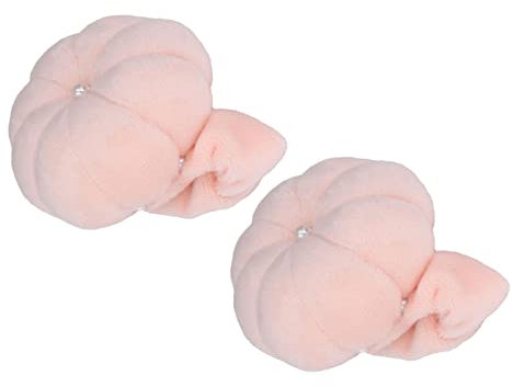 Nadelkissen in Kürbisform, Handschlaufe, tragbares Stoffmaterial, praktisches Nadelkissen zum Nähen und Basteln, 2 Stück