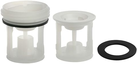 Masterpart Washing Machine Drain Pump Filter Kit White Compatible With Indesit BDE861483XKU, BIWDIL7125UK Washing Machines